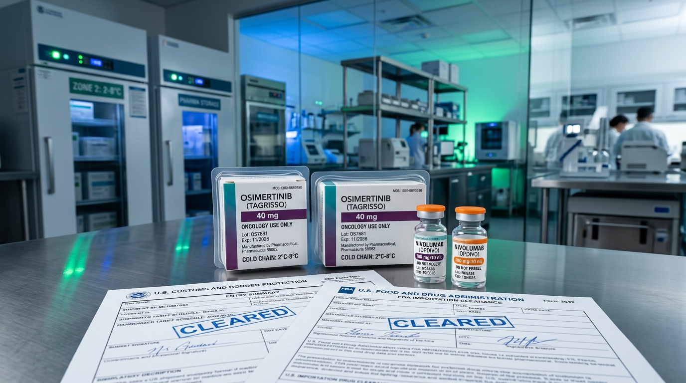 International oncology medicine cargo cleared by U.S. customs and border protection